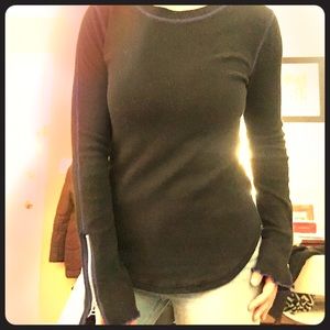 Free People Zip Sleeve Henley